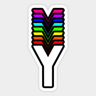 Rainbow Letter, Y Sticker